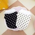 thumbnail image 5 of Ropa para perros, linda camiseta con lazo de encaje con lunares, negra y blanca, fina, para cachorros, camiseta para perros pequeños, ropa para mascotas de dos patas, 5 of 5