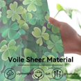 thumbnail image 2 of St Patricks Day Sheer Curtains 84 Inches Long Clover Green Leaves 2 Panels Rod Pocket Voile Window Curtain Set Drapes for Living Room Bedroom Dining Room, 52 W x 84 L, 2 of 6