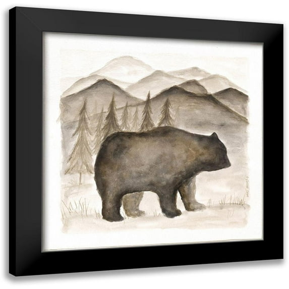 Shamp, Cindy 15x15 Black Modern Framed Museum Art Print Titled - Bear