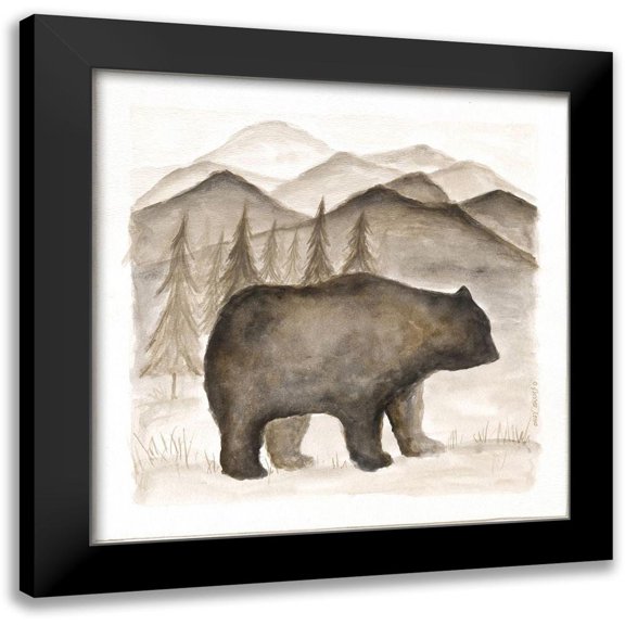 Shamp, Cindy 20x20 Black Modern Framed Museum Art Print Titled - Bear