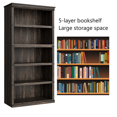 thumbnail image 4 of 67.4" Tall 5 Tier Bookcase, Modern Farmhouse Bookshelf with Storage, Open Display Cabinet for Library, Bedroom, Living Room, 4 of 7