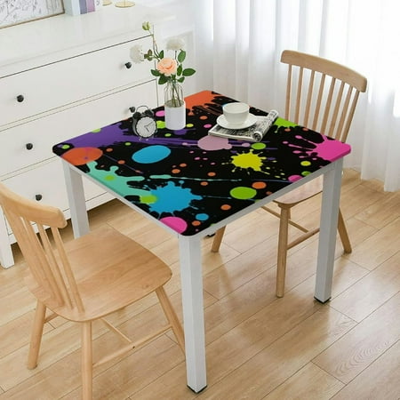 

FACANNAP Colorful Dots Square Table Cloth 100% Polyester Fiber 52*52