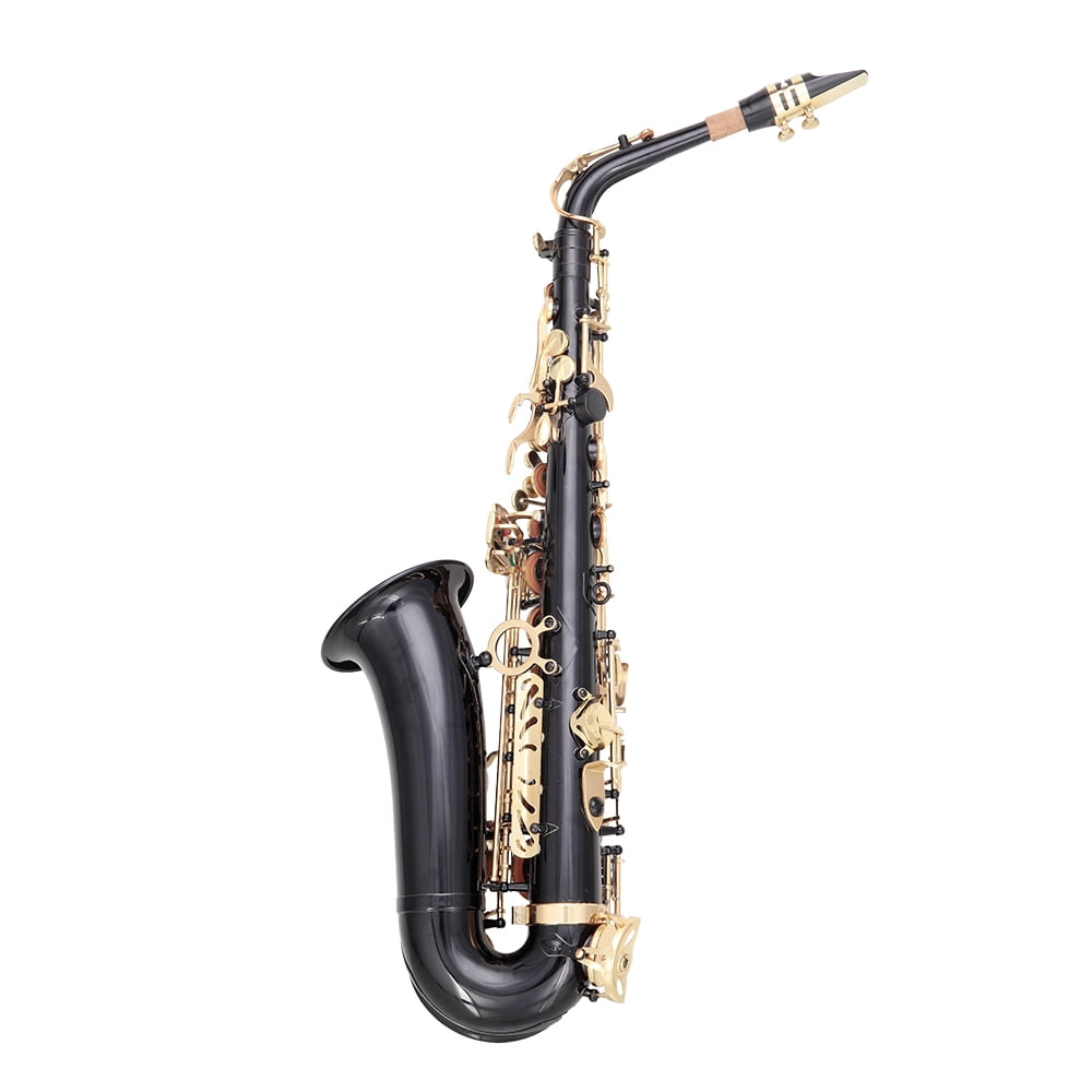 Alto Saxophone E-Flat Alto SAX Eb with 11reeds, Case, Carekit, Black Color for Students and Beginners