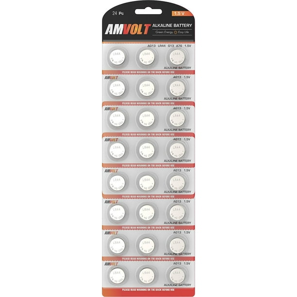 24 Pack LR44 AG13 Battery [ULTRA POWER] Premium Alkaline 1.5 Volt Non