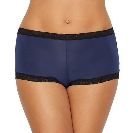 Women s Maidenform 40760 Classics Microfiber and Lace Boyshort Panty (Lavender Sparkle 8)