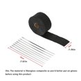 thumbnail image 2 of Riwesomey Envoltura de escape, cinturón de fibra de vidrio duradero, rollo de aislamiento múltiple, tela ajustable resistente al calor, antiescaldado, Vehículos, repuestos y accesorios Mis Riwesomey VI016923-00, 2 of 6