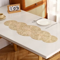 Eolstice Non-Slip PVC Table Cover Protector, Heat Resistant Placemat Surface Guard, Easy Wipe Clean Tabletop Decor For Dining Kitchen Counter Coffee Desk Craft Areas