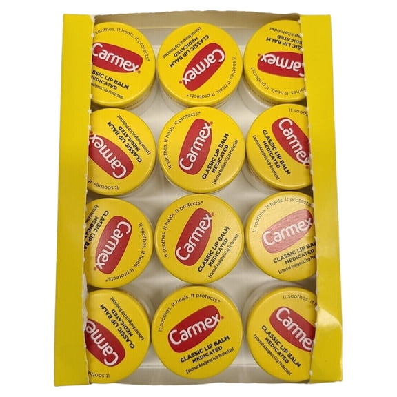Carmex Classic Lip Balm Medicated 0.25 oz (Pack of 12)
