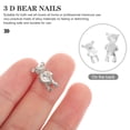 thumbnail image 3 of FESTFENDS 20Ud Accesorios Para Oso 3D Plateado Manicura Duradera, 3 of 6