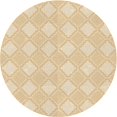 thumbnail image 1 of Ahgly Company Indoor Round Patterned Golden Blonde Gold Area Rugs, 4' Round, 1 of 6