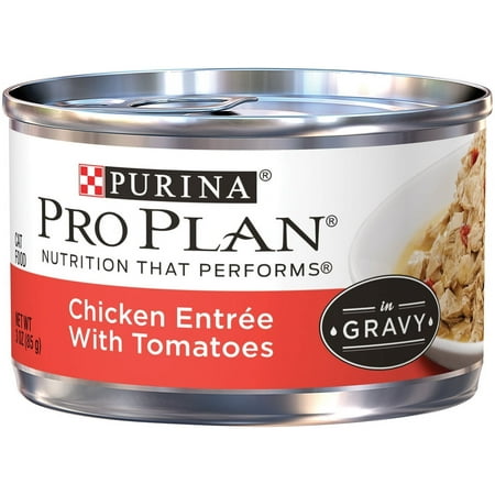 Purina Pro Plan Chicken Entree With Tomatoes Braised in Gravy Adult Wet Cat Food - 3 oz. Pull-Top Can