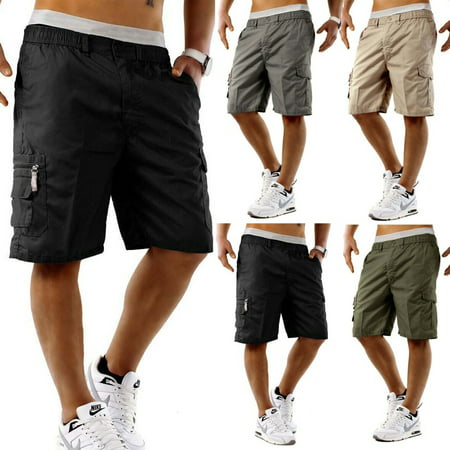 New Mens Shorts Cotton Casual Summer Half Pant Stretch Slim Fit Short ...