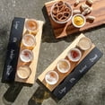thumbnail image 2 of D'Eco Beer Tasting Flight Sampler Boards (2 Pack)- Set Includes Eight 6 oz Pilsner Craft Brew Glasses & 2 Wooden Paddles w Chalkboards - Great for Football Game Nights, 2 of 5