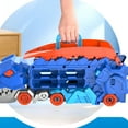 thumbnail image 3 of BESTSKY Dinosaur Toys for Kids 3-5,Storage Car Monster Truck Toys,Top Handle Toy Cars,8 Alloy Cars, 3 of 4