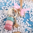 thumbnail image 2 of Colorful Cute Macaroon Eiffel Tower Keychain Keyring Bag Pendant Car Charm Decoration(Green), 2 of 3