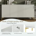 thumbnail image 2 of Modern Storage Cabinet, Adjustable Shelves, Suitable for Entryway and Living Room, White, 2 of 7
