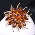 thumbnail image 6 of Sparkling Crystal Flower Brooch Pins for Women Dainty Rhinestone Flower Shape Brooch Pin Suit Scarf Hats Decoration Wedding Jewelry, 6 of 8