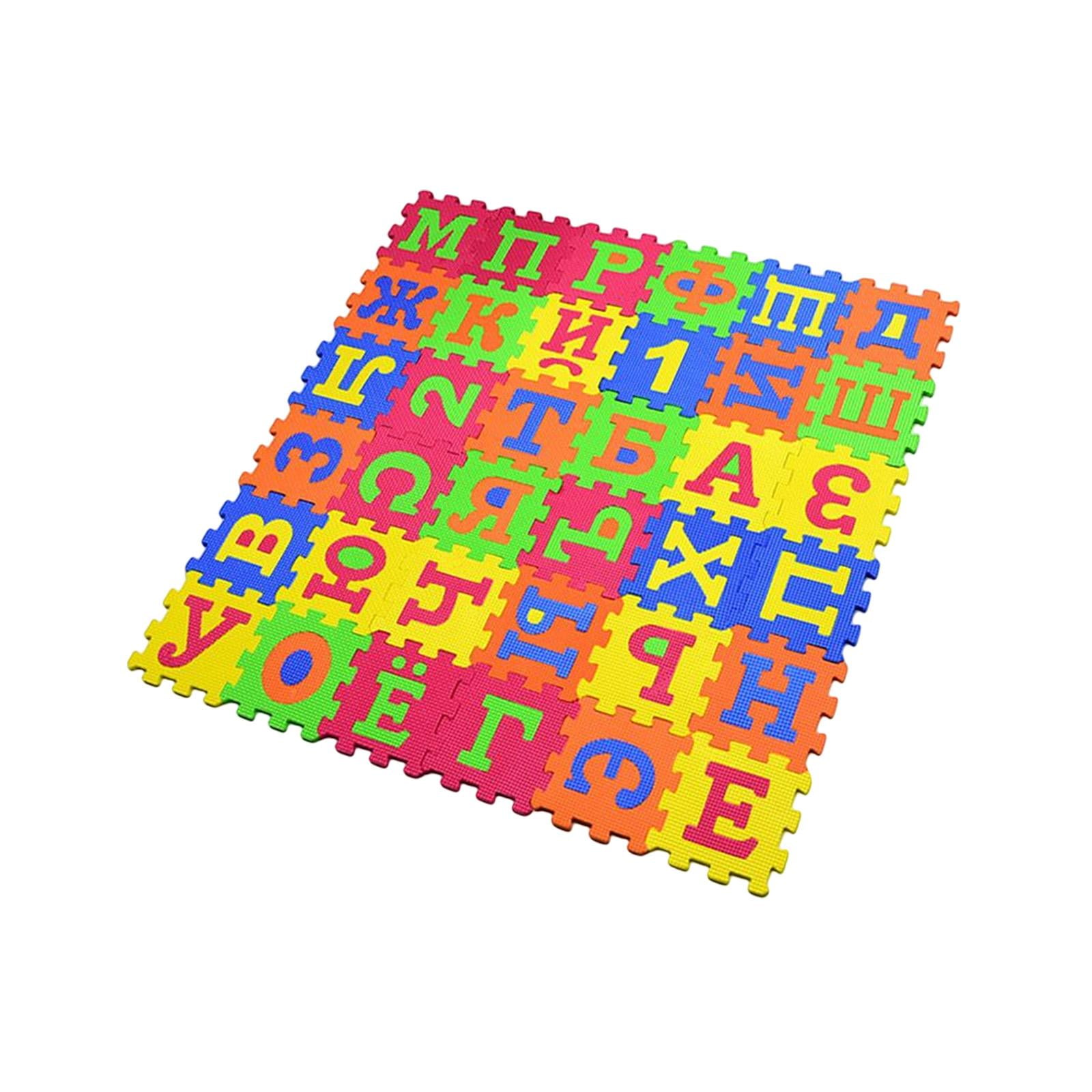LeeQinersw EVA Foam Floor Play Mat Baby Crawling Mat Russian Letter Thickened Soft Reusable