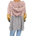 thumbnail image 5 of CHCNHAC Womens Oversized Chunky Loose Cable Knitted Pullover Fall Casual Dressy Long-Sleeve Hooded Sweaters, 5 of 5