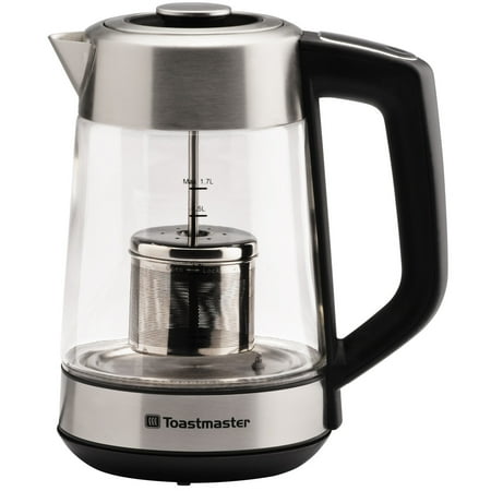 

Lightweight 1.7-Liter Electric Glass Kettle with Color Changing LED Indicators and Stainless Tea Infuser