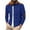 Blue, variant on ZCFZJW Men's Zip up Corduroy Jacket Lightweight Casual Long Sleeve Ribbed Striped Knitted Cardigan Outwear Tops with Elbow Patches Black L