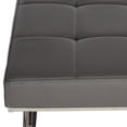 thumbnail image 4 of Safaiveh Micha Modern Glam X-Leg Upholstered Rectangular Bench, Grey/Chrome, 4 of 5