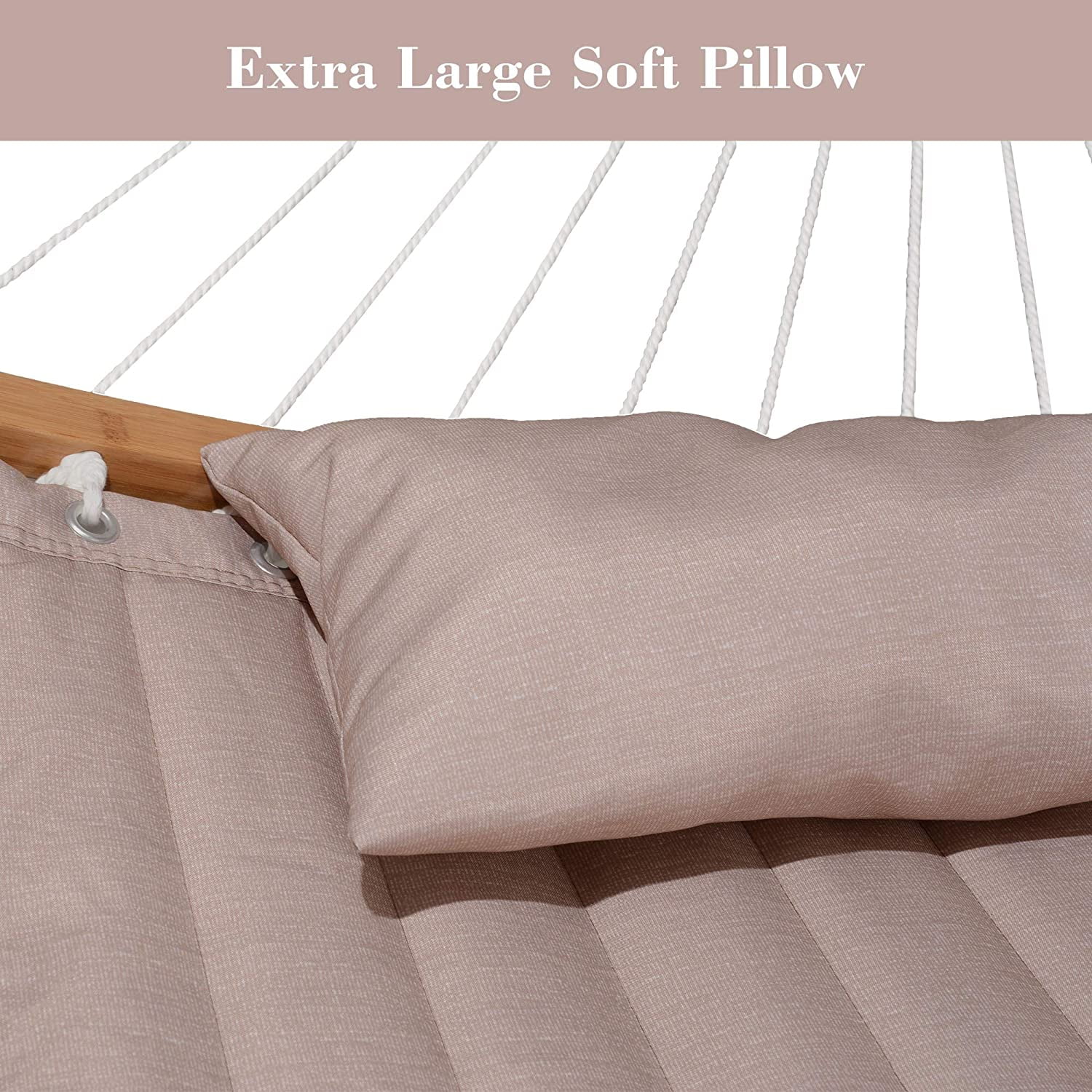 Buy SUNCREAT 13.8 FT Hammocks Quilted Fabric Double Hammock with