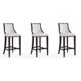 thumbnail image 1 of Manhattan Comfort Fifth Avenue 45 in. Pearl White and Walnut Beech Wood Bar Stool (Set of 3), 1 of 2
