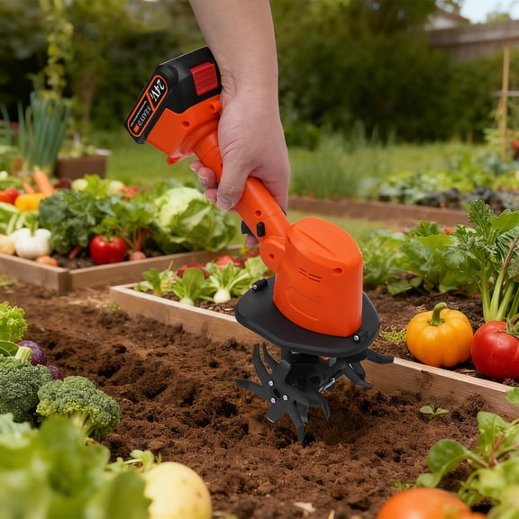 Lightweight Electric Handheld Tilling Machine, Mini Tiller Cultivator, Tiller Cultivator for Gardening