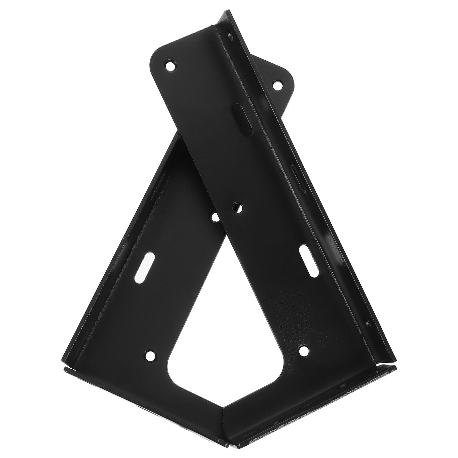 WEUVEB Black Matte Floating Shelf Brackets Wall Mounting Hardware 2-Pack Support for Home and Office