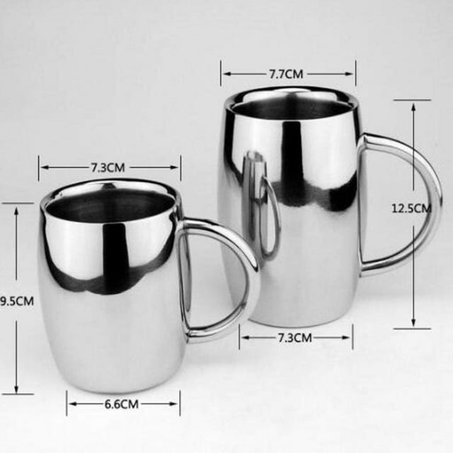 tredstone Tasse de Thé de Bière de Café Isolée à Double Paroi pour Enfants en Acier Inoxydable 550ml