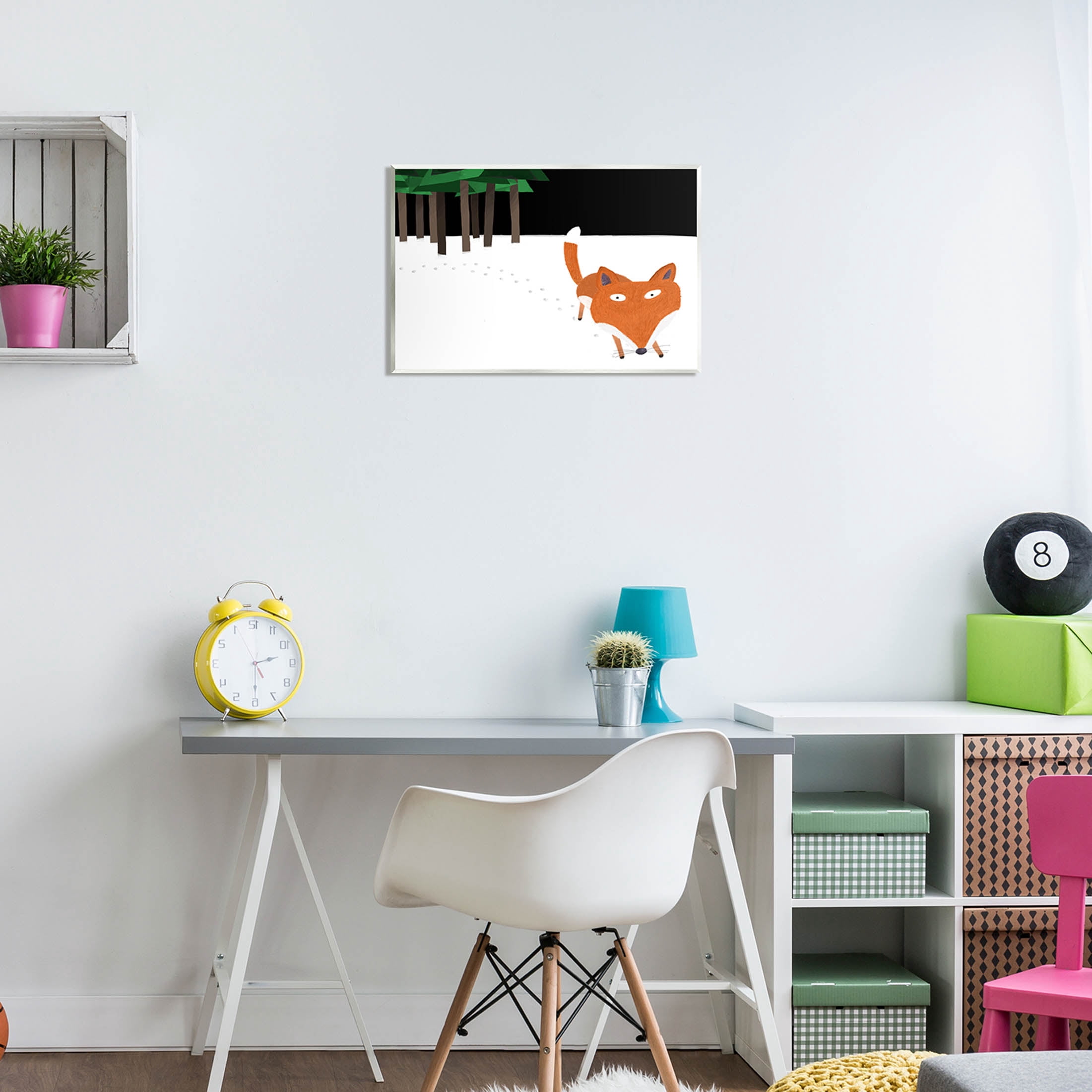 Stupell Industries Snowy Fox Paw Prints Graphic Art Unframed Art Print Wall Art, Design by Carla Daly