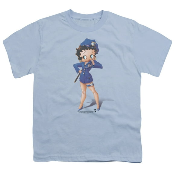 Betty Boop - Officer Boop - Youth Short Sleeve Shirt - X-Large