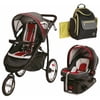 Graco Fast Action Fold Jogger Click Connect Travel System, Chili Red save 30% on Diaper Back Pack