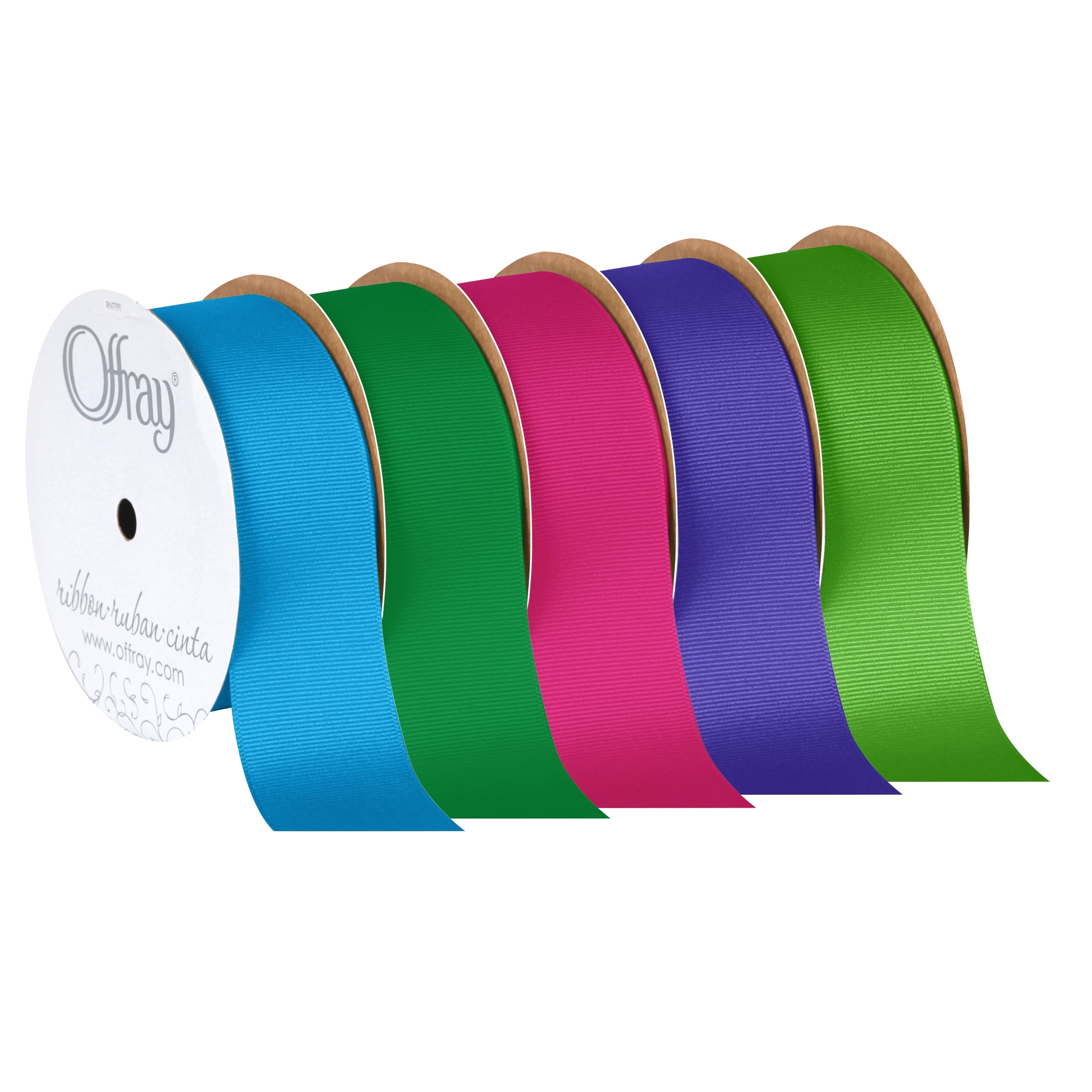 Offray Ribbon, Lagoon Blue 1 1/2 inch Grosgrain Polyester Ribbon, 12 feet