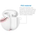 thumbnail image 2 of Airpods 2 & Airpods 1 Case Cover with Keychain, Njjex Full Protective Premium PVC Rubber Silicone Case Cover with Keychain Strap for Men (White Baseball), 2 of 6
