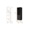 thumbnail image 2 of FM Furniture Sheffield H Metal Bar Cabinet with 8 Bottle Cubies in Black Wenge, 2 of 6