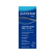 Differin Prescription-Strength Retinoid Acne Treatment Gel for Face with 0.1% Adapalene, Clears & Prevents Acne, Fragrance-Free, 15g Tube
