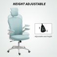 thumbnail image 4 of Vinsetto Mesh Office Chair with 4D Lumbar Support, Adjust Headrest, Green, 4 of 10