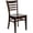 Walnut Wood Seat/Walnut Wood Frame, variant on Flash Furniture HERCULES Series Ladder Back Natural Wood Restaurant Chair - Black Vinyl Seat