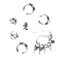 thumbnail image 1 of Puños de oreja de plata antiguos, pendientes de perno prisionero, pendientes de la vendimia, pendientes de la novedad, joyería Piercing del cuerpo, perno prisionero de oído, gótico, punk, 1 of 8