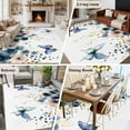 thumbnail image 5 of 5'x7' Area Rugs, Navy Blue Spring Floral Indoor Outdoor Area Rug for Living Room Bedroom, Farmhouse Butterfly Watercolor Washable Bathroom Rugs Kitchen Floor Carpet Mats Home Decor Aesthetic, 5 of 8