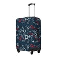 thumbnail image 2 of Balery Luggage Cover Navy Blue Geometric Print Suitcase Covers for Luggage Elastic Washable Suitcase Protector Fits 18-32 Inch Luggage-X-Large, 2 of 9