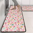 thumbnail image 2 of Kitchen Rugs Sets Of 2,Pink Christmas Santa and Tree Pattern Anti Fatigue Kitchen Mat Rugs Non Slip Washable,Decorative Kitchen Floor Mats for Kitchen,Sink,Laundry,17"x47"+17"x47", 2 of 5