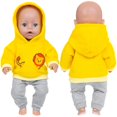 thumbnail image 4 of 2 Pcs Baby Doll Clothes Set for 14-18 Inch Babydolls, Baby Doll Outfits Accessories, Cute Animal Pattern Baby Dolls Outfits Accessories fit Newborn Babydoll Girls Boys Matching Clothing, 4 of 6