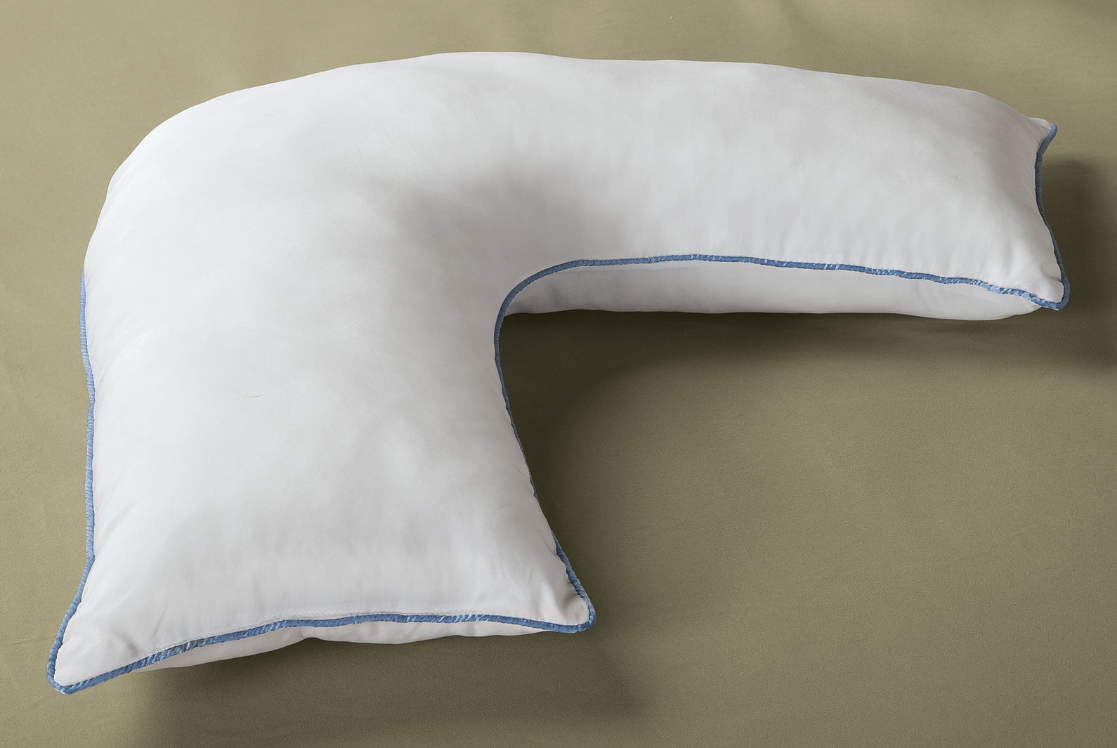 LShape Body Support Pillow for Knees, Spine, Neck & Shoulders, White