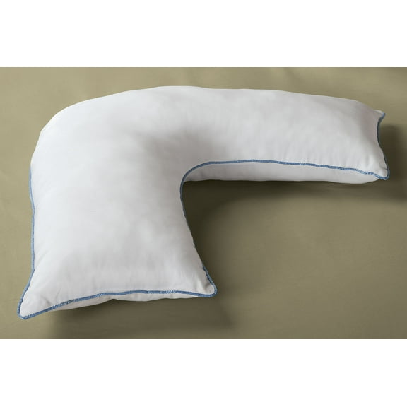 L-Shape Body Support Pillow for Knees, Spine, Neck & Shoulders, White