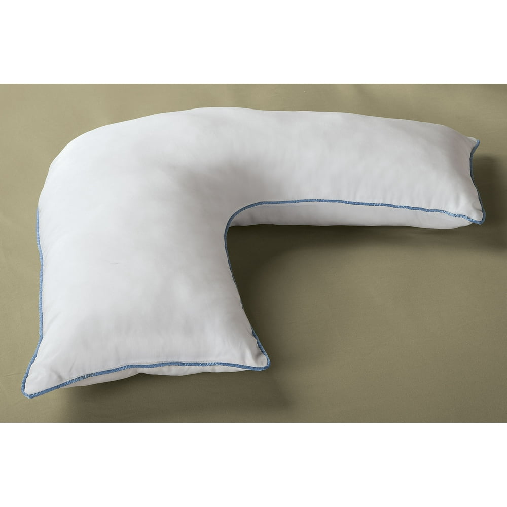 LShape Body Support Pillow for Knees, Spine, Neck & Shoulders, White
