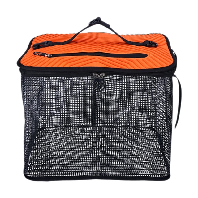 Red de pesca, cesta para peces, resistente, ligera, portátil, multiusos, plegable, jaula para peces, cubo para pesca en el mar, piezas para exteriores Naranja 39x285x30cm