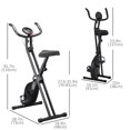 thumbnail image 4 of Soozier Foldable Exercise Bike Stationary Upright Bike Cardio Workout 8-Level Resistance, 4 of 9